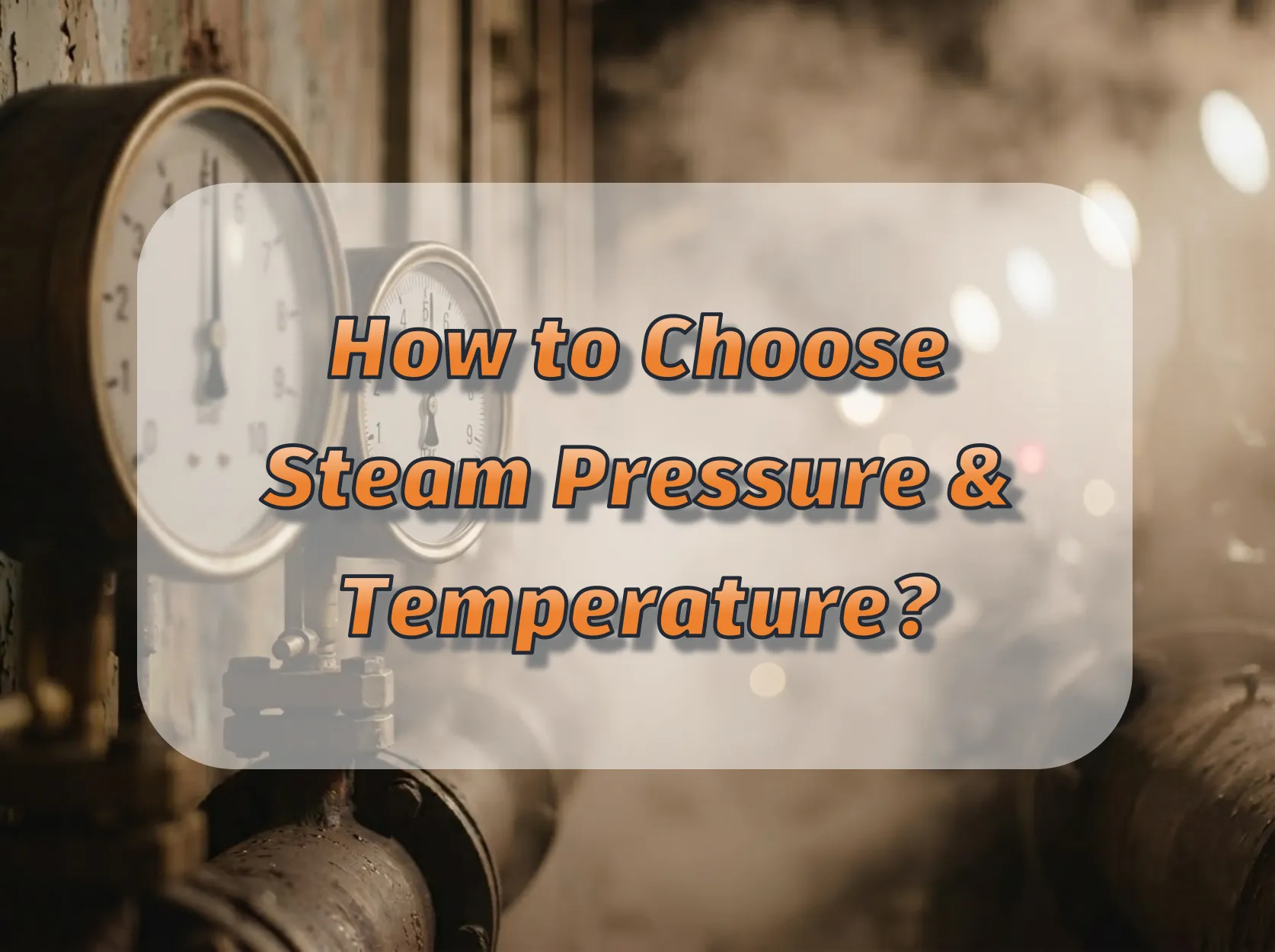 Title of How to Choose Steam Pressure & Temperature