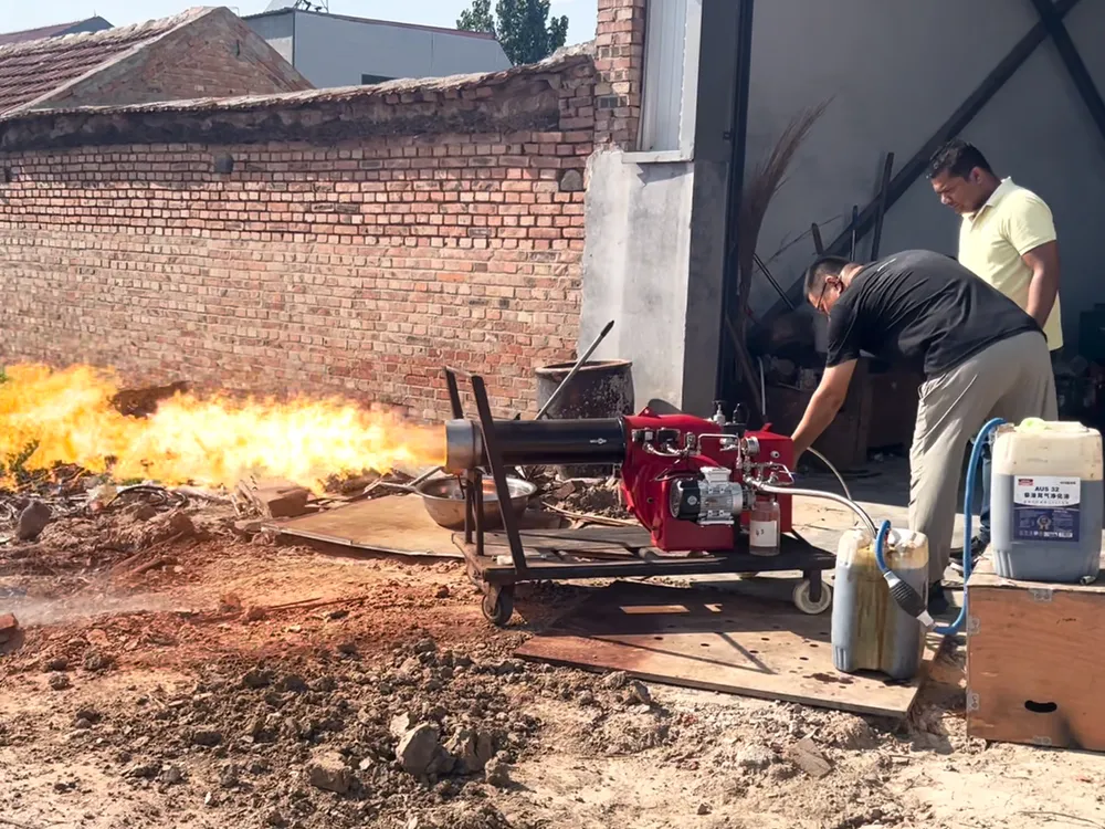 Sri Lankan Clients Visit On-Site to Witness the Outstanding Performance of Customized Tire Pyrolysis Oil Burner 3